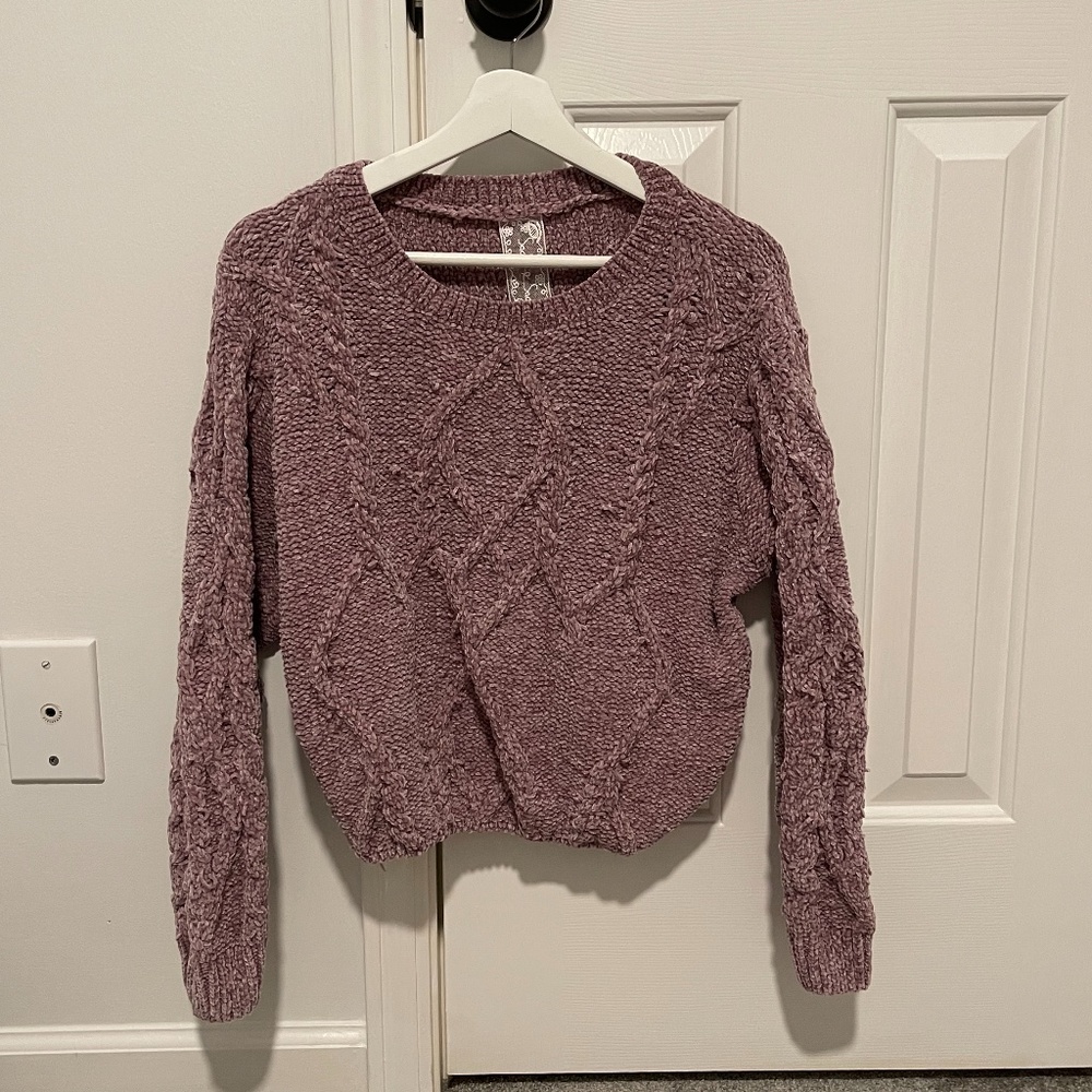 sadie & sage mauve knit sweater